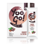 Yoo Go! Shake it! Polvo para la preparación de bebida proteíca, con cacao, jengibre y con edulcorante, 175 g 500541